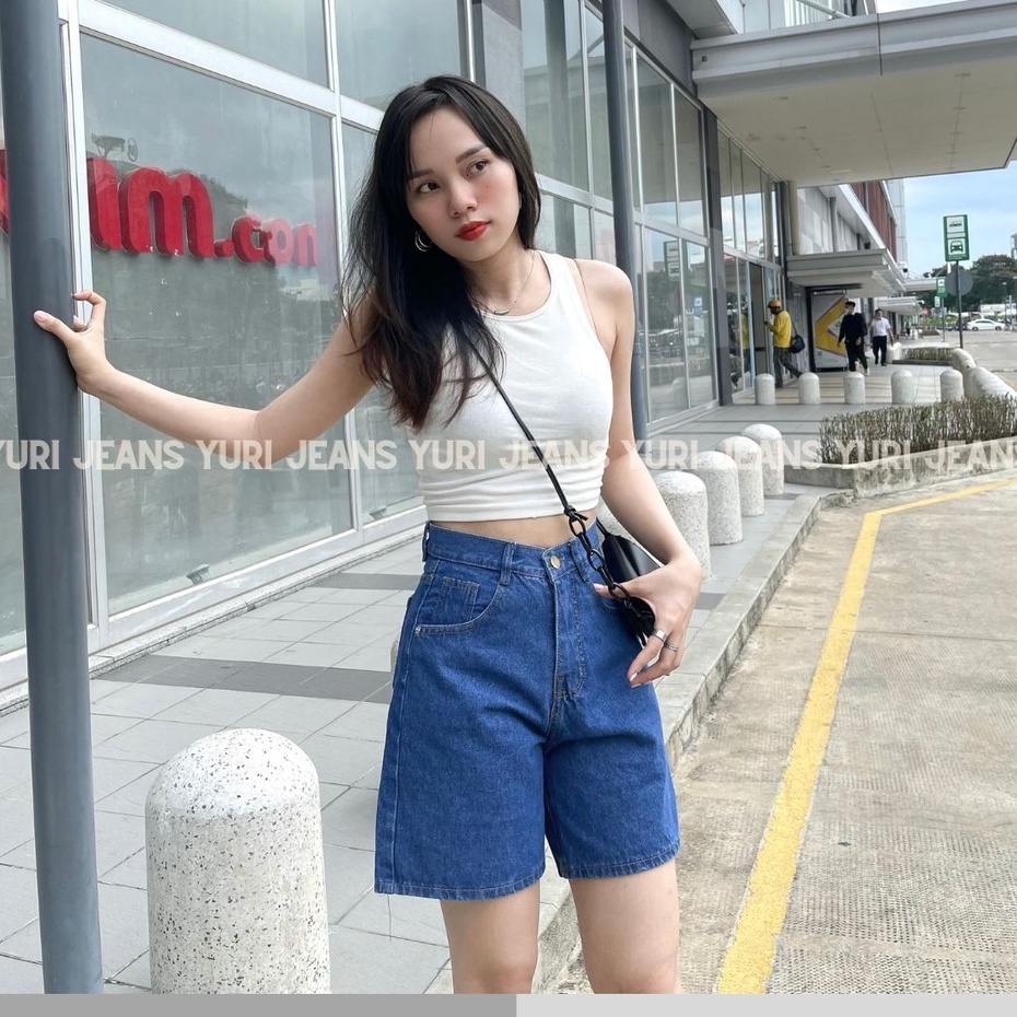 Quần Sọt Ngố Lửng Ống Rộng Nữ Chất Bò Lưng Cao ULZZANG Hot 2022 | BigBuy360 - bigbuy360.vn