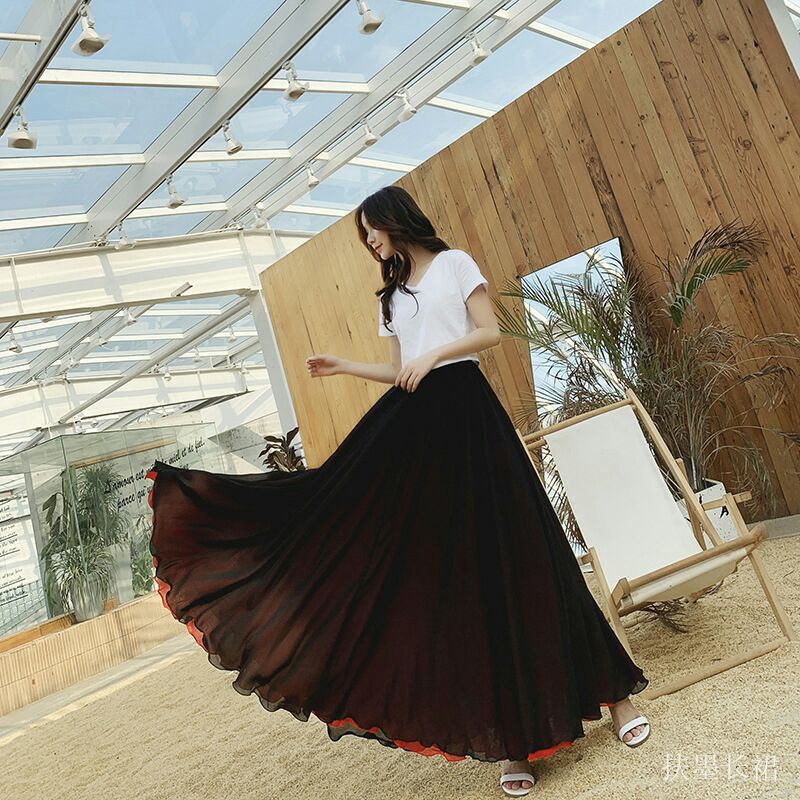 Chân váy | Tà váy múa cổ trang 540 độ CV05
