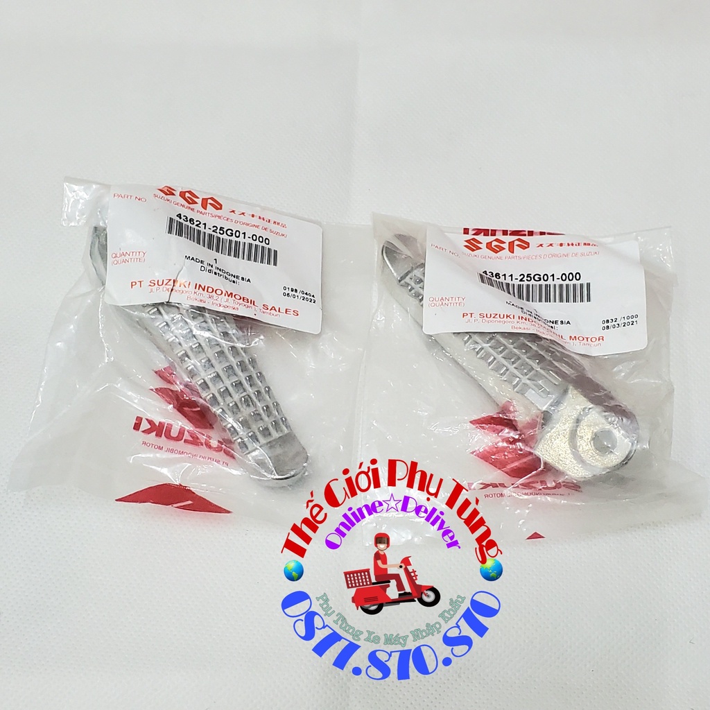 Cục nhôm gác chân sau Raider fi - Satria fi Zin suzuki - 43621-25G01-000/ 43611-25G01-000