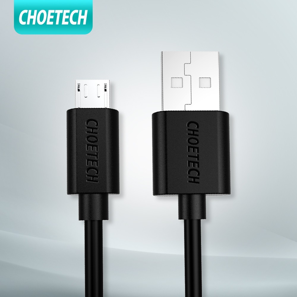 Cáp sạc Micro USB CHOETECH hỗ trợ sạc nhanh 2.4A dài 0.5m chất lượng cao cho điện thoại samsung ,xiaomi,...