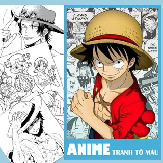 Bộ Tranh tô màu Anime One Piece được chọn mẫu - Dành cho các Fan của One Piece yêu thích sáng tạo