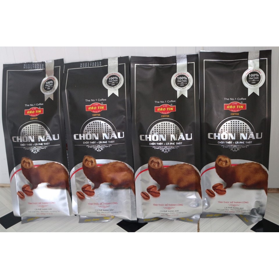 GÓI 500gr CÀ PHÊ NGUYÊN CHẤT PHA PHIN CHỒN NÂU BẢO TÍN