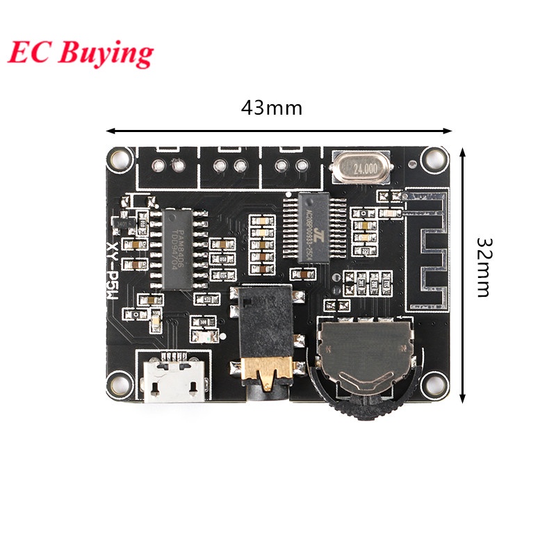 Bảng Mạch Khuếch Đại Âm Thanh 5W + 5W PAM8406 Bluetooth-Com8406 5.0 DC3.7-5V XY-P5W Cho Arduino