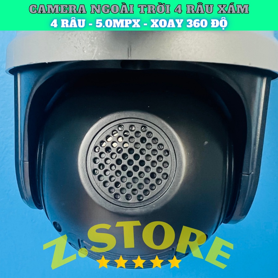 Camera Yoosee PTZ 5.0 MPX 15 led - Gray, đàm thoại 2 chiều, chống nước, hàng chính hãng camera wifi ptz 4 râu xám