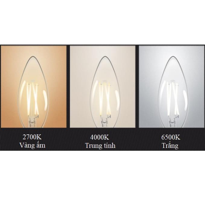 Bộ 10 dây đèn thả cổ điển bóng Led Edison hình nến C35 4W
