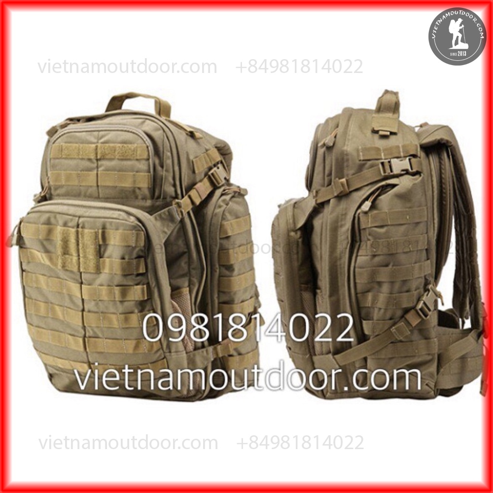 Balo 5.11 TACTICAL RUSH 24 [ dùng như balo du lịch - phượt ] chống thấm nước tuyệt đối