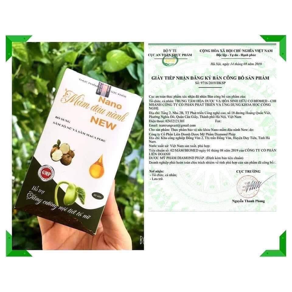 NaNo Mầm Đậu Nành-tăng nội tiết tố-cải thiện khô hạn-đieu hoà kinh nguyệt- [ Hàng Chính Hãng -Viện Hàn Lâm KHVN | Thế Giới Skin Care