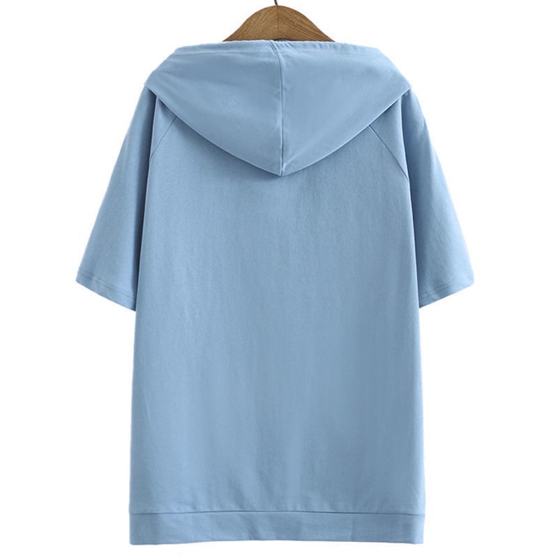 Áo Thun Cotton Mỏng Có Mũ Trùm Đầu Phong Cách Thời Trang Hàn Quốc Mới 2022