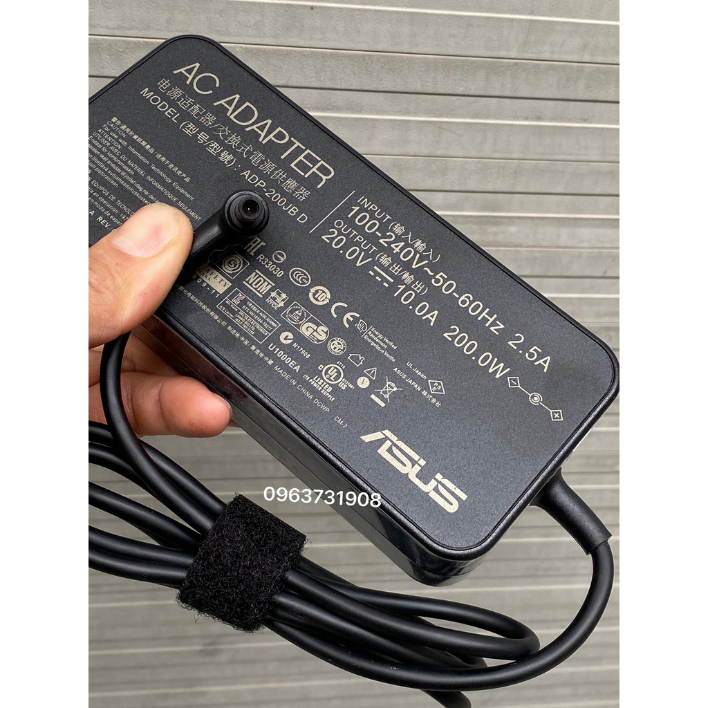 Cục sạc pin cho laptop Asus 20V 10A hàng tháo máy