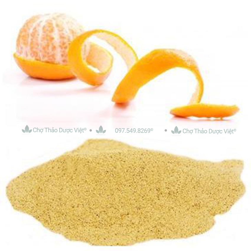 Bột trần bì nguyên chất 500g ( Bột vỏ cam, quýt nguyên liệu dưỡng trắng, sáng d a)- Chợ Thảo Dược Việt