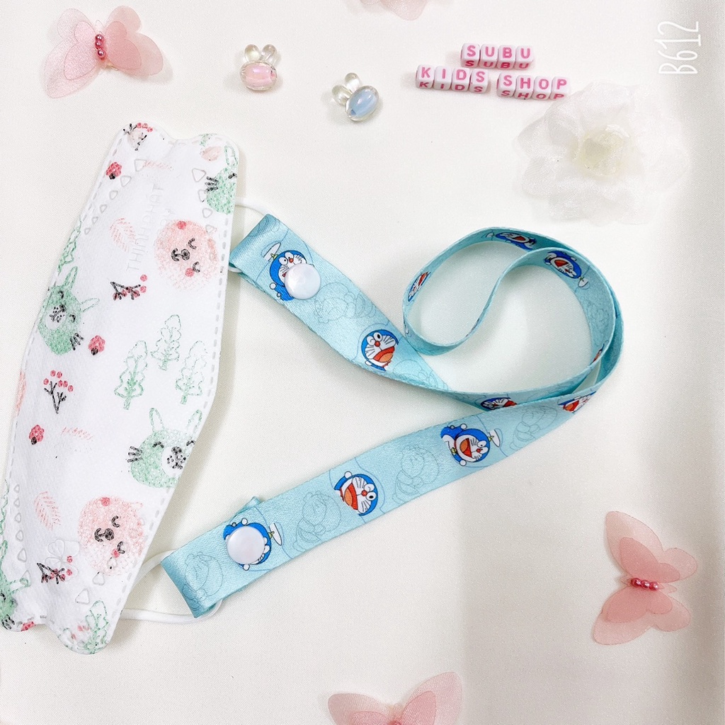 Dây đeo khẩu trang Hàn Quốc chống thất lạc cho bé họa tiết hoạt hình siêu Cute