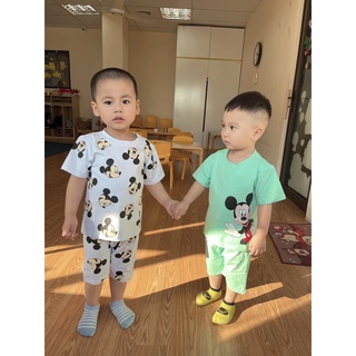 Bộ cotton Mickey HM cho bé trai chất 100% cotton siêu mềm bộ quần áo bé trai