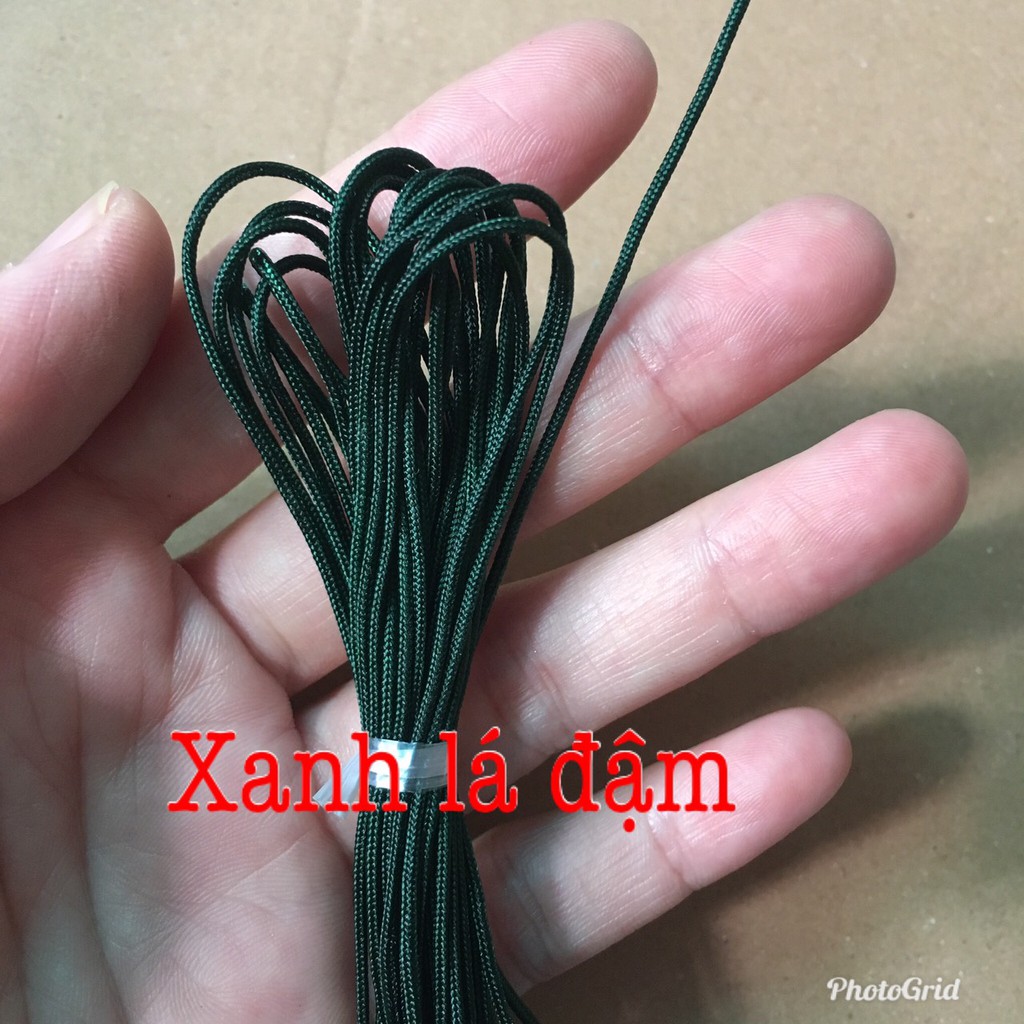 Dây dù paracord size 1mm-2mm (mẫu xịn) đan vòng nam nữ, phong thủy, có lõi rút