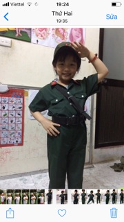 quần áo bộ đội trẻ em