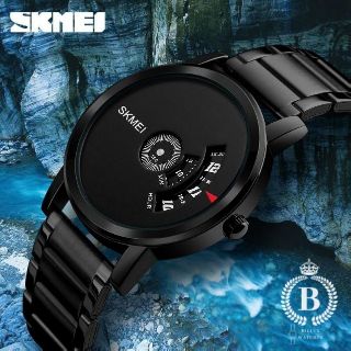 Đồng hồ Nam SKMEI 1260 [Billux] dây kim loại - 39mm (Đen - Trắng) [SKMMT006]
