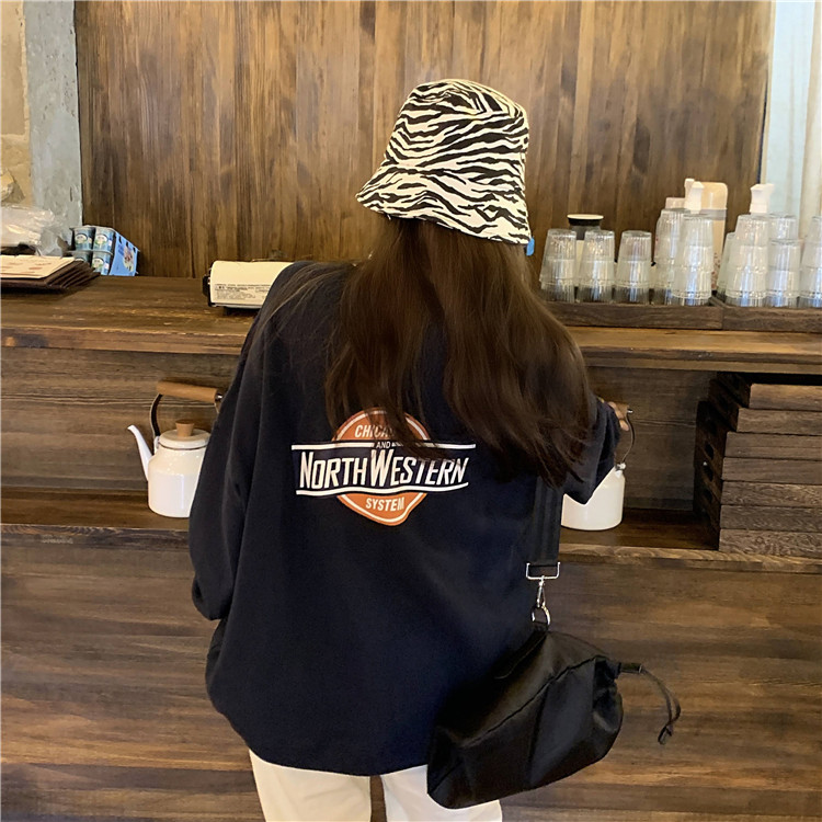 Áo Sweater In Chữ Phong Cách Hàn Quốc Xinh Xắn Cho Nữ