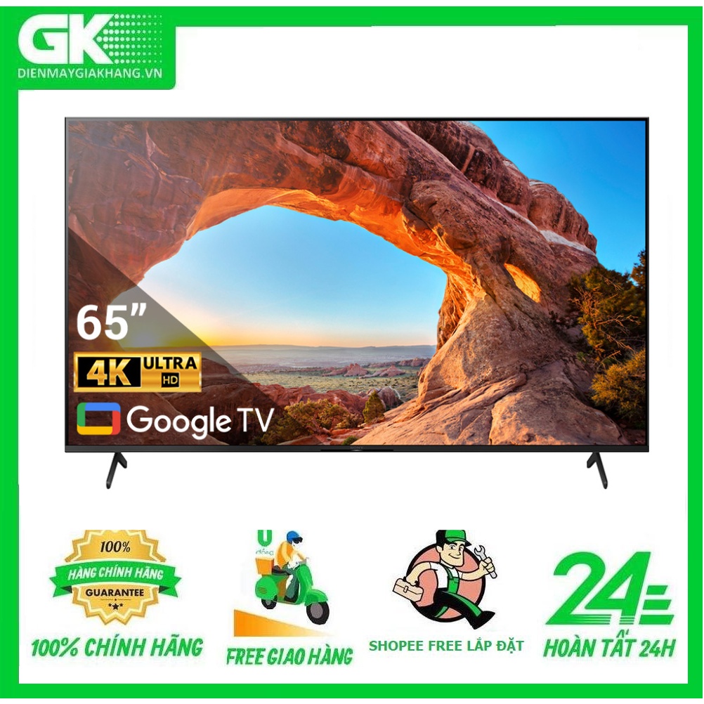 KD-65X86J   - MIỄN PHÍ CÔNG LẮP ĐẶT -Smart Tivi 4K Sony KD-65X86J 65 inch Android TVMới 2021