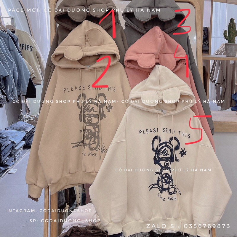 áo nỉ hoodie tai chuột | BigBuy360 - bigbuy360.vn