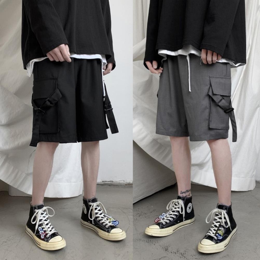 Quần Short Ngố Kaki Túi Hộp Unisex Dây Túi Nam Nữ Phong Cách Ulzzang Hàn Quốc Fanano Official Qskkth01