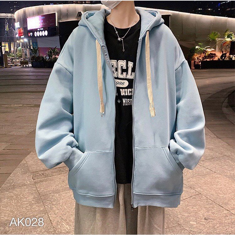 Áo Khoác Nỉ VN CLO Cho Nam Và Nữ Phối Day Cổ Bản To - AK028