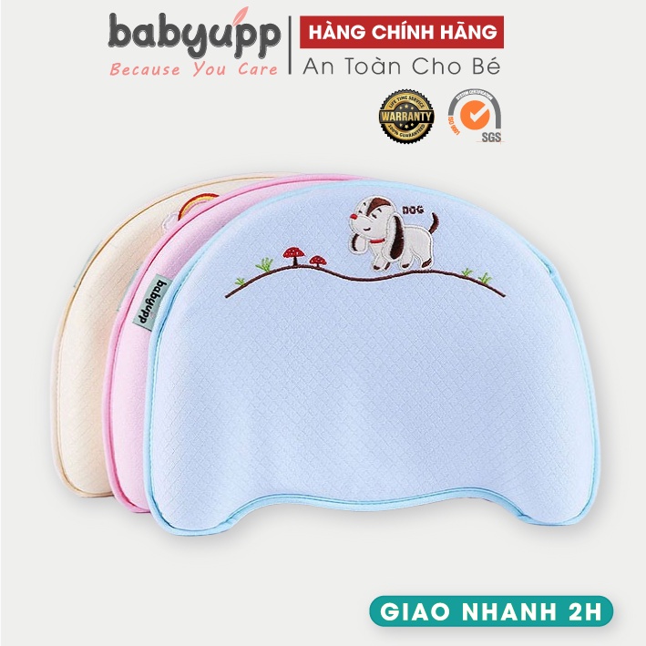 [Mã BMBAU50 giảm 7% đơn 99K] Gối cao su non cho bé Babyupp giúp chống bẹp đầu, méo đầu, nghẹo cổ cho trẻ sơ sinh