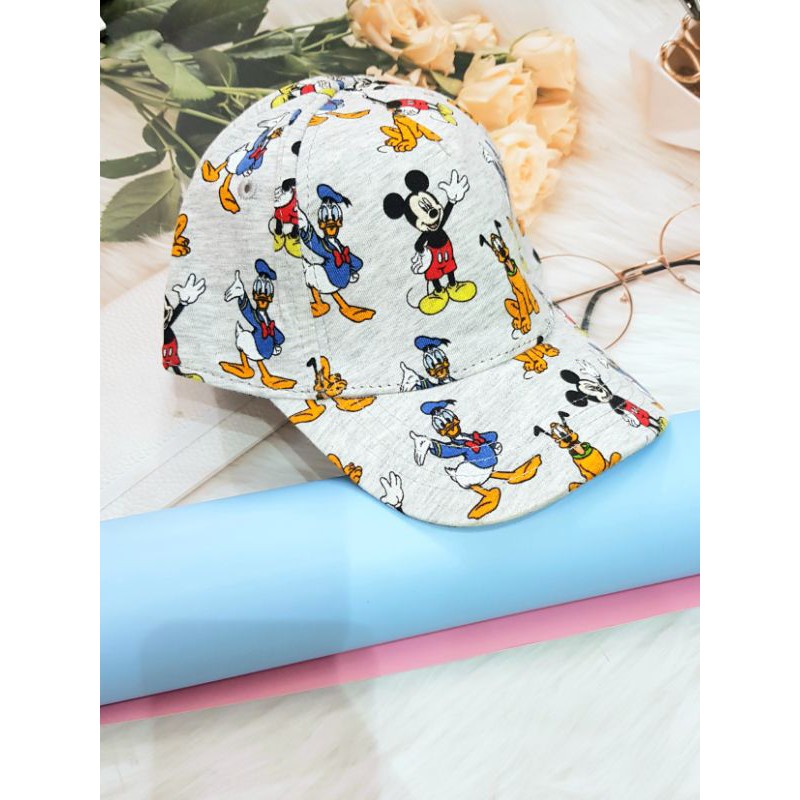 Mũ, nón (Dưới 3 tuổi) lưỡi trai Hiphop HM dư xịn - Các con vật Disney lưỡi vuông.