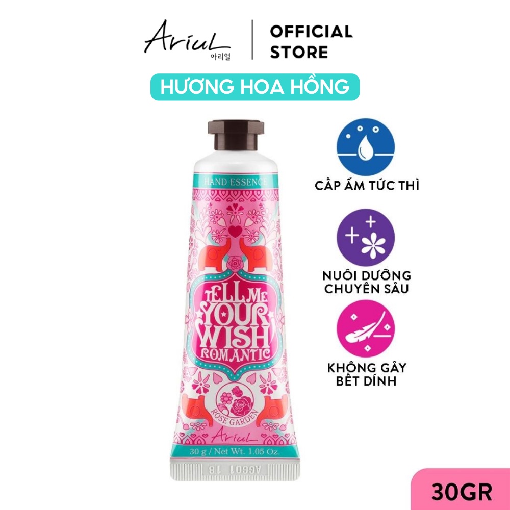 Kem dưỡng da tay ARIUL Tell Me Your Wish Hand Essence 30ml - Romantic