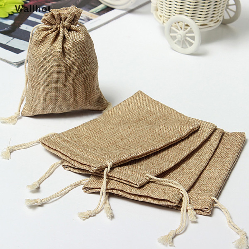 Túi Dây Rút mini Bằng Vải Bố Dùng Để Đựng Quà Cưới