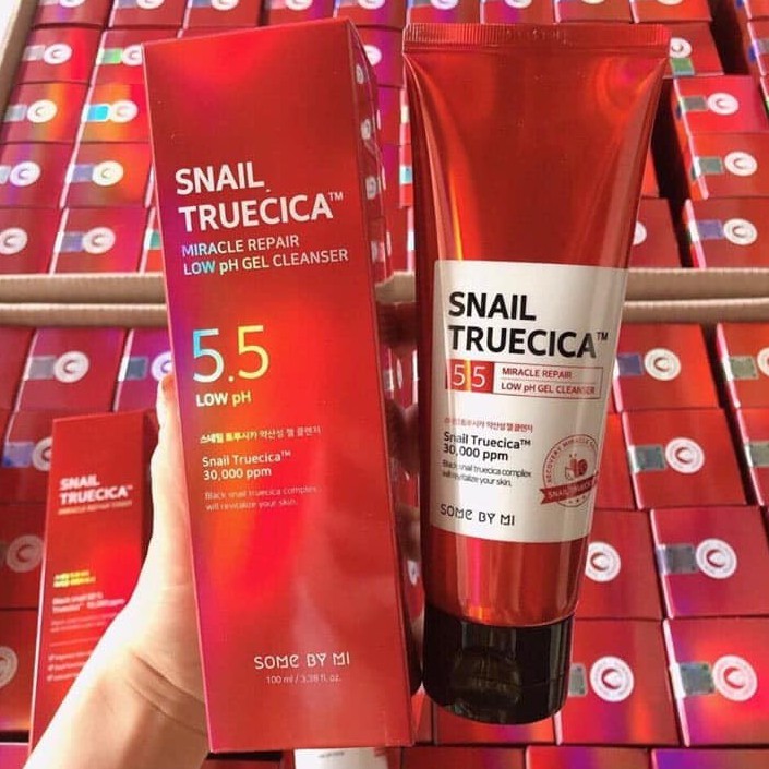 Sữa Rửa Mặt Giúp Phục Hồi Và Tái Tạo Làn Da Some By Mi Snail Truecica Miracle Repair Low PH Gel Cleanser 100ml