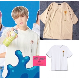 (Tặng ảnh BTS) Áo BTS Suga hoa ngực