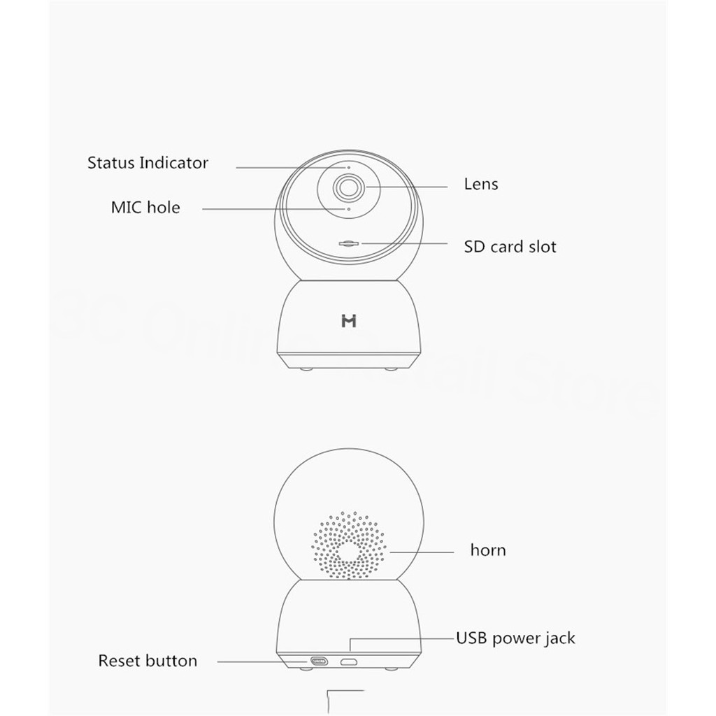 [QUỐC TẾ] Camera IP Xiaomi IMILAB A1 360 độ 2K - Camera giám sát 360 độ Xiaomi IMILAB A1 2K