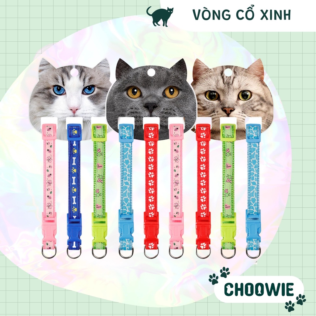 Vòng cổ xinh xắn dành cho chó mèo, inbox để chọn màu Choowie Pet Shop