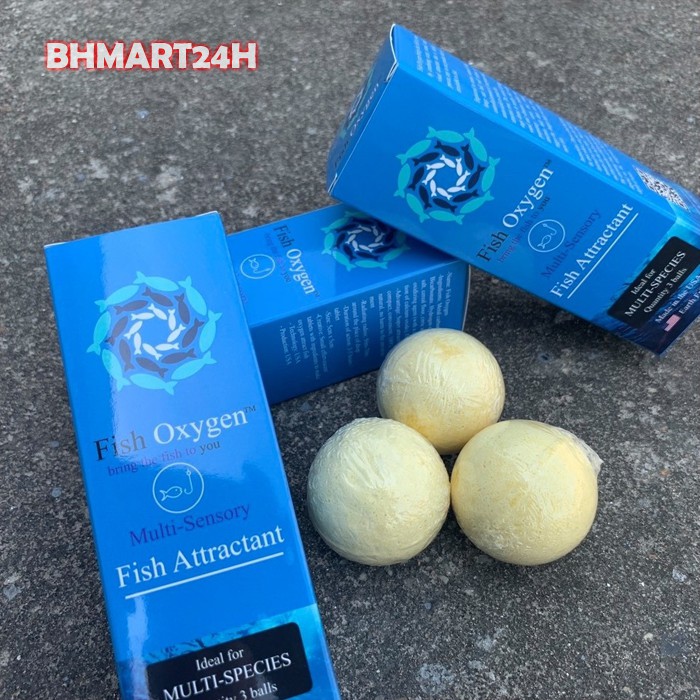 Hộp 3 Viên Mồi Câu Cá Fish OxyGen, Viên Sủi Tạo Oxy Hút Cá Đến Ăn