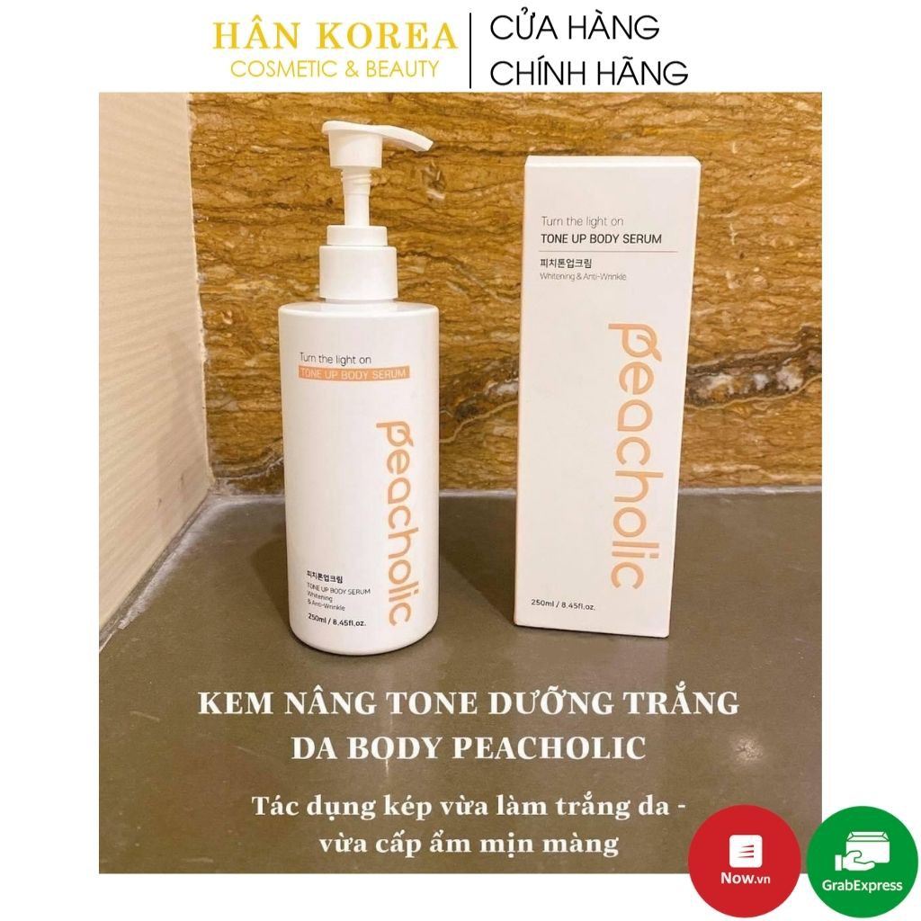 Dưỡng trắng da body nâng tone PEACHOLIC 250ml chống lão hóa da HÂN KOREA