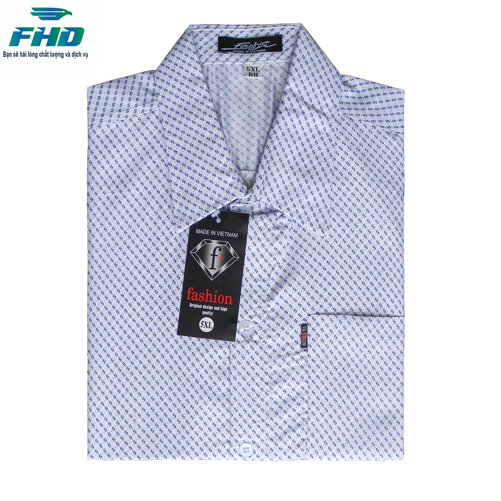 Áo sơ mi nam trung niên ngắn tay vải kate hàng chất vải mềm mịn, bền màu  FHDA011