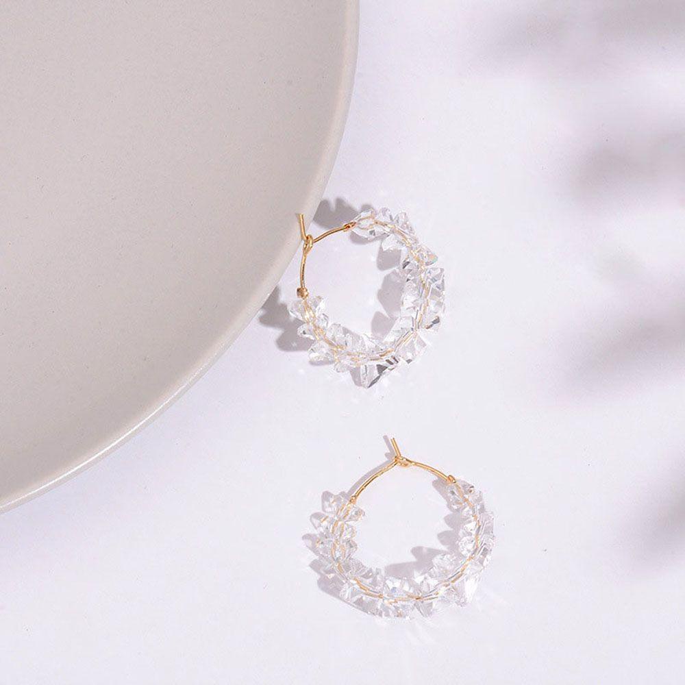 Hoa Tai Dáng Dài Hình Tròn Bằng Acrylic Thời Trang Cho Nữ|Trang Sức