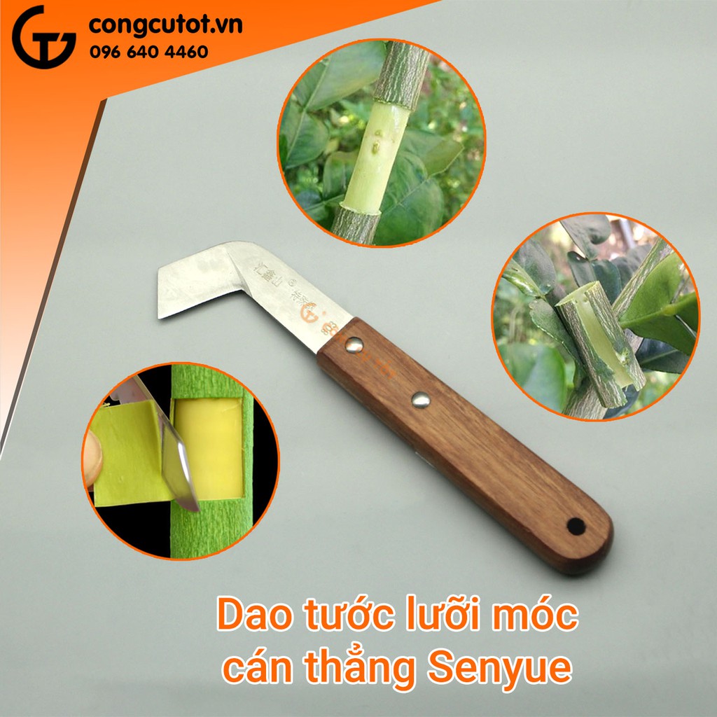 Dao khoanh vỏ cán thẳng chất liệu thép các bon
