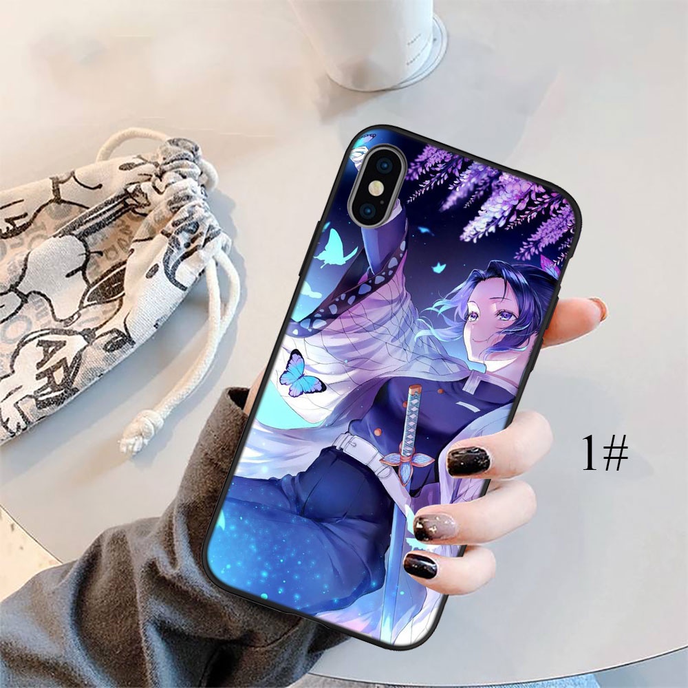 Ốp Điện Thoại Silicon Dẻo In Hình Hoạt Hình Demon Slayer Kimetsu no Yaiba Cho iPhone 5 5S 6 6S 7 8 11 Pro Max Plus SE XR OE2