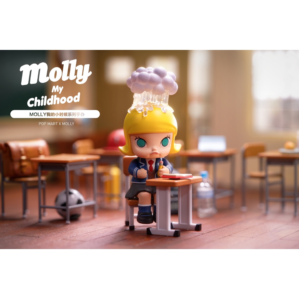 Pop mart popmart Đồ Chơi Nghệ Thuật molly my childhood series Hộp Quà Tặng