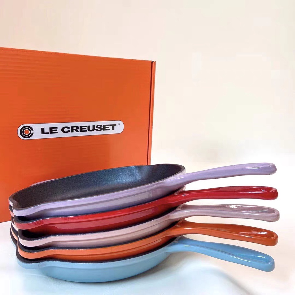 Chảo Gang Le Creuset Đường Kính 16cm Độ Bền Cao Chống Dính Chống Trầy Tốt - Hàng Nhập Khẩu Chính Hãng