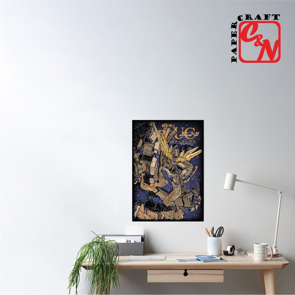 Poster nhựa siêu lớn|Poster GUNDAM UNICORN 03 PHENEX|Poster dán tường