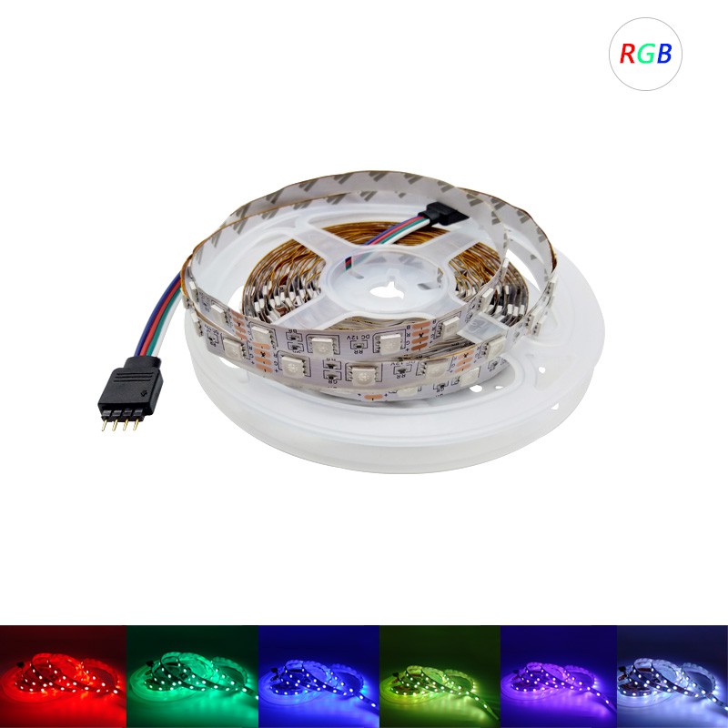 GBKOF Đèn LED dải 5M LED RGB 3528 SMD 300 Đèn chiếu sáng LED chống thấm DC 12V Đèn dải Phòng, Phòng ngủ, TV, Nhà bếp, Trang trí bàn