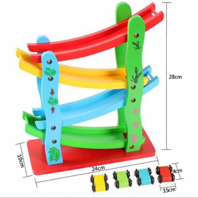 BỘ ĐỒ CHƠI XE CẦU TRƯỢT 4 TẦNG