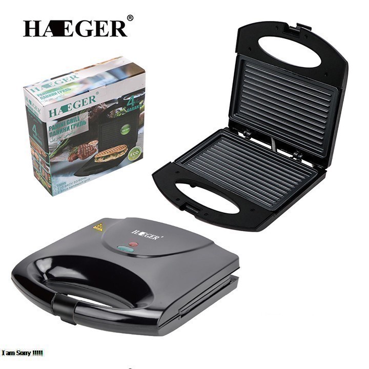 Máy nướng bánh mì rãnh ngang, nướng thịt BBQ Haeger 750W