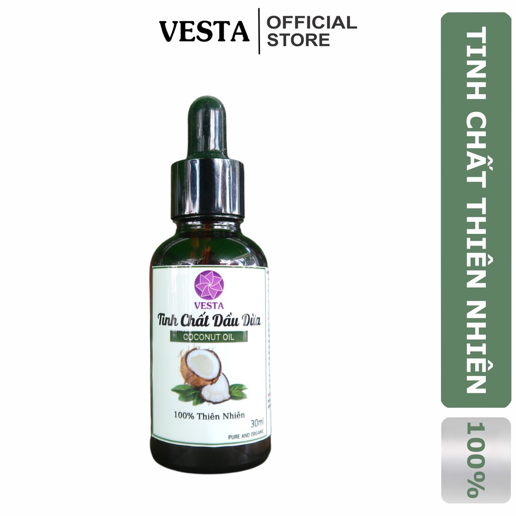 Dầu Dừa 𝑭𝒓𝒆𝒆𝒔𝒉𝒊𝒑 Dầu Dừa Nguyên Chất Ép Lạnh Vesta  30ml