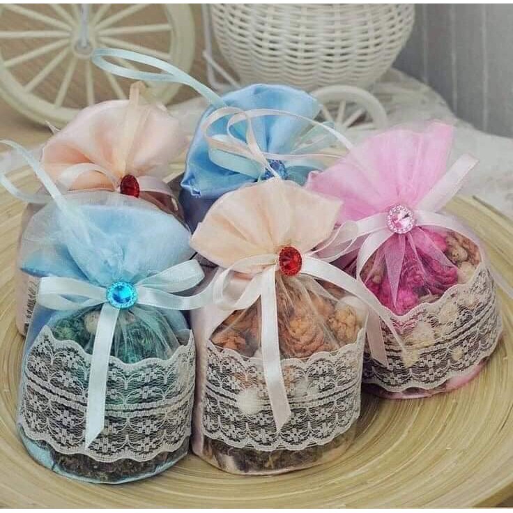 Túi thơm hoa khô khử mùi làm thơm phòng ren công chúa