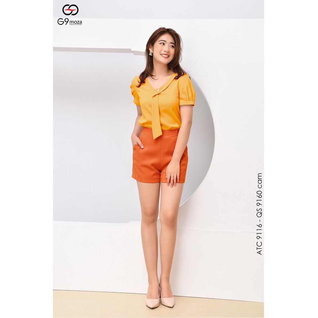 Quần short nữ, có túi sườn G9moza 9160, chất thô hàn thoáng mát