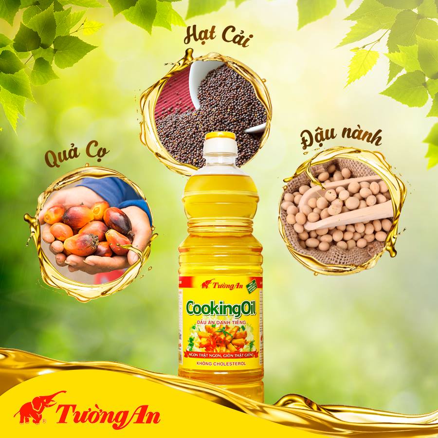 Dầu Tường An Cooking Oil chai 1 lít