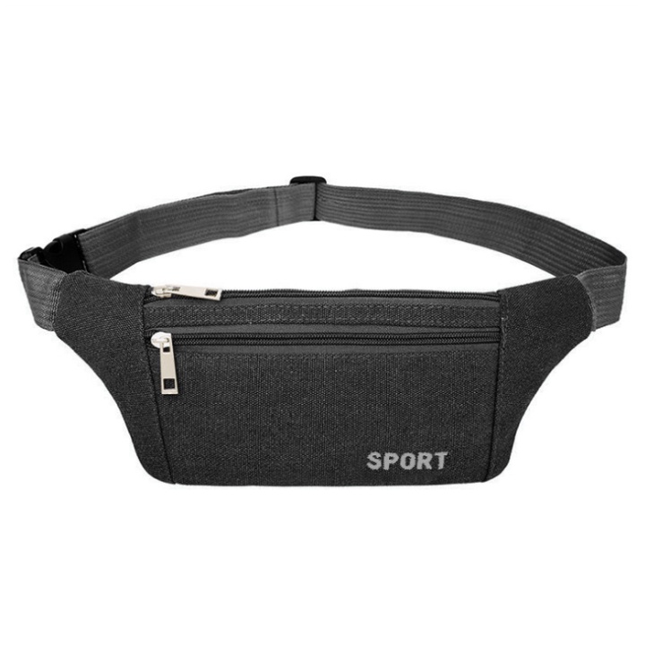 Túi đeo bụng thể thao nam, nữ vải bố tiện dụng size 32cm TUI-96