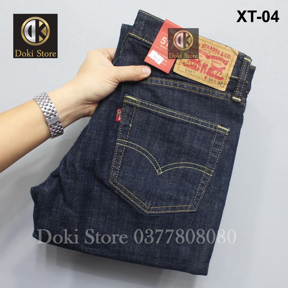 Quần Jean Nam Cao Cấp Xám Đen, Quần Bò Nam Chất Vải Co Giãn Thoải Mái, DOKI XT-04